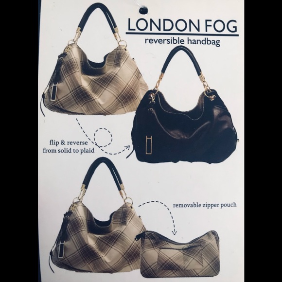 London Fog Handbags - London Fog Reversible Bag Retails $175